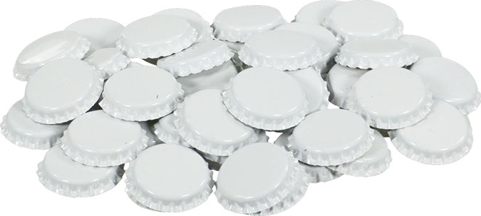 White Bottle Caps (50)