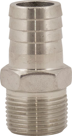 Stainless - 3/4 in mpt x 3/4 in Barb