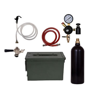 Party Keg Kit In Ammo Can - 1 Faucet - 20oz CO2 Cylinder